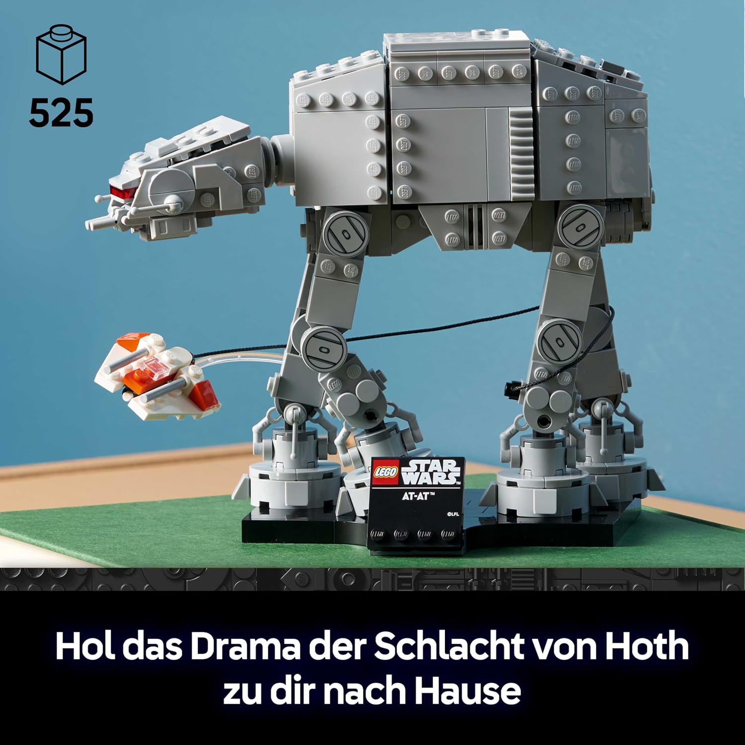 LEGO Star Wars 75440 AT-AT - Modellbau Set für Erwachsene - Mit Snowspeeder, Ständer & Namensschild - DIY Deko fürs Regal - Geschenk für Fans von Das Imperium schlägt zurück