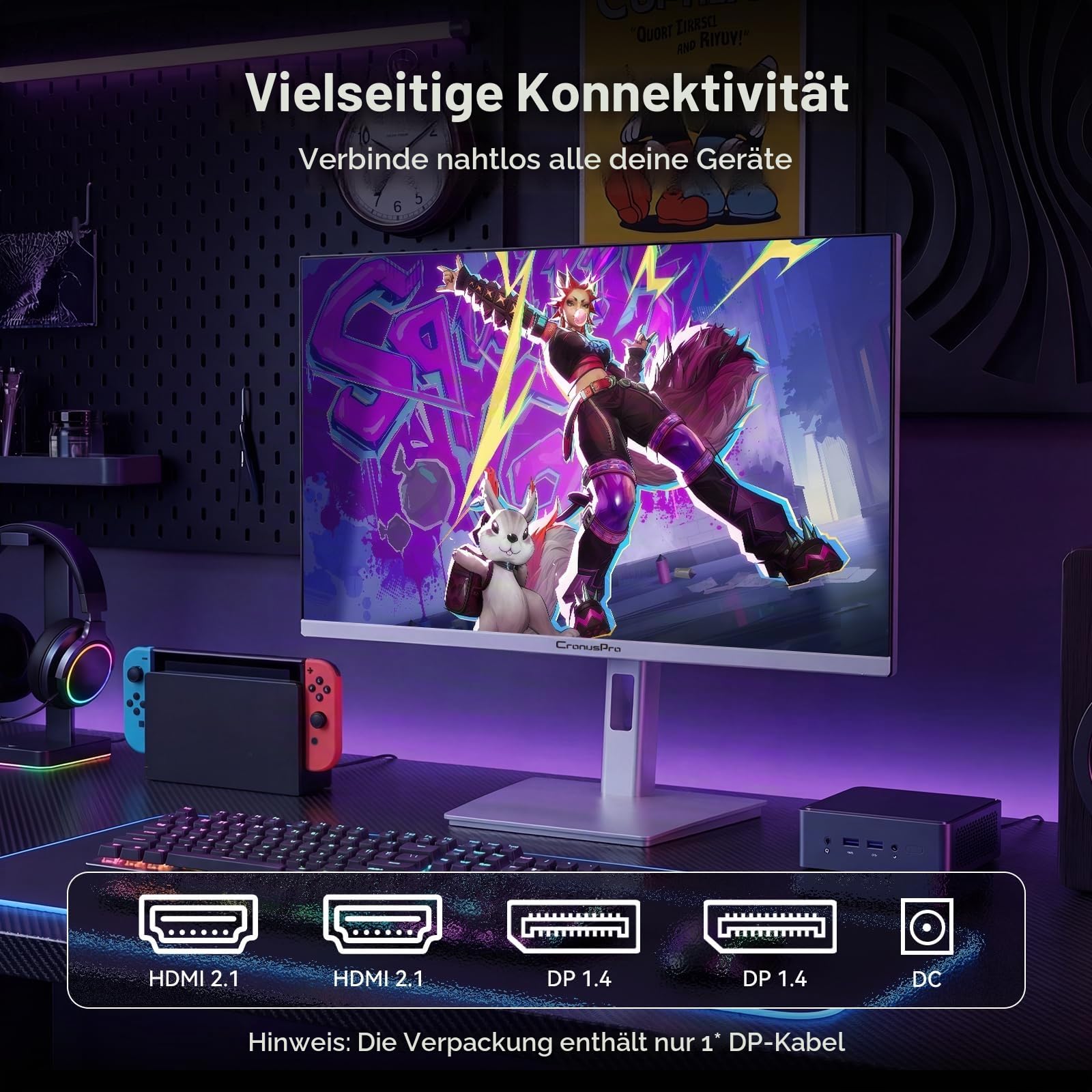 34 Zoll Ultrawide Curved Gaming Monitor, 165Hz, 1ms MPRT, UWQHD
