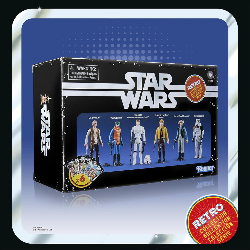 Hasbro Star Wars Retro-Kollektion Star Wars: Eine Neue Hoffnung Multipack, Action-Figuren 6er-Pack, 9,5 cm