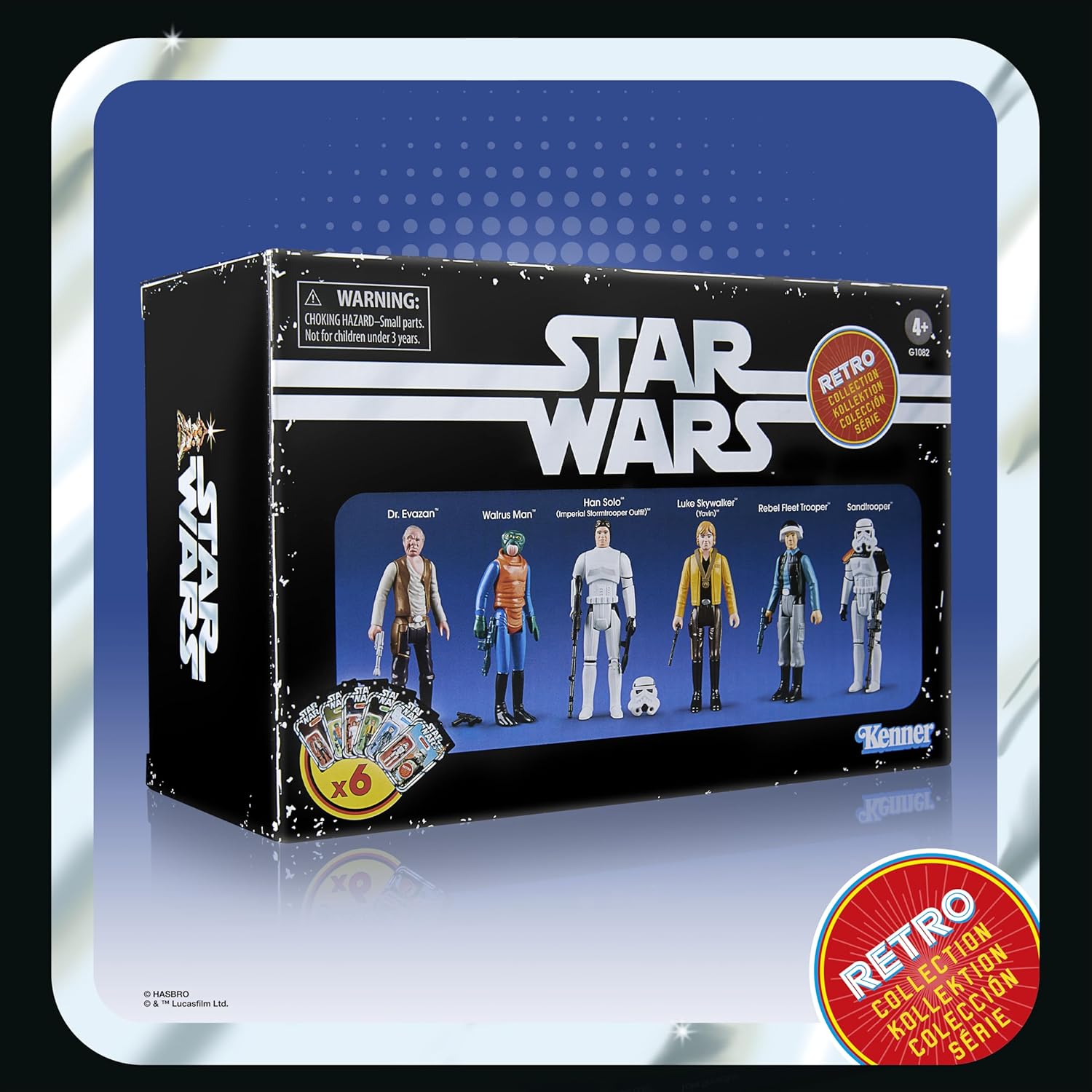 Hasbro Star Wars Retro-Kollektion Star Wars: Eine Neue Hoffnung Multipack, Action-Figuren 6er-Pack, 9,5 cm