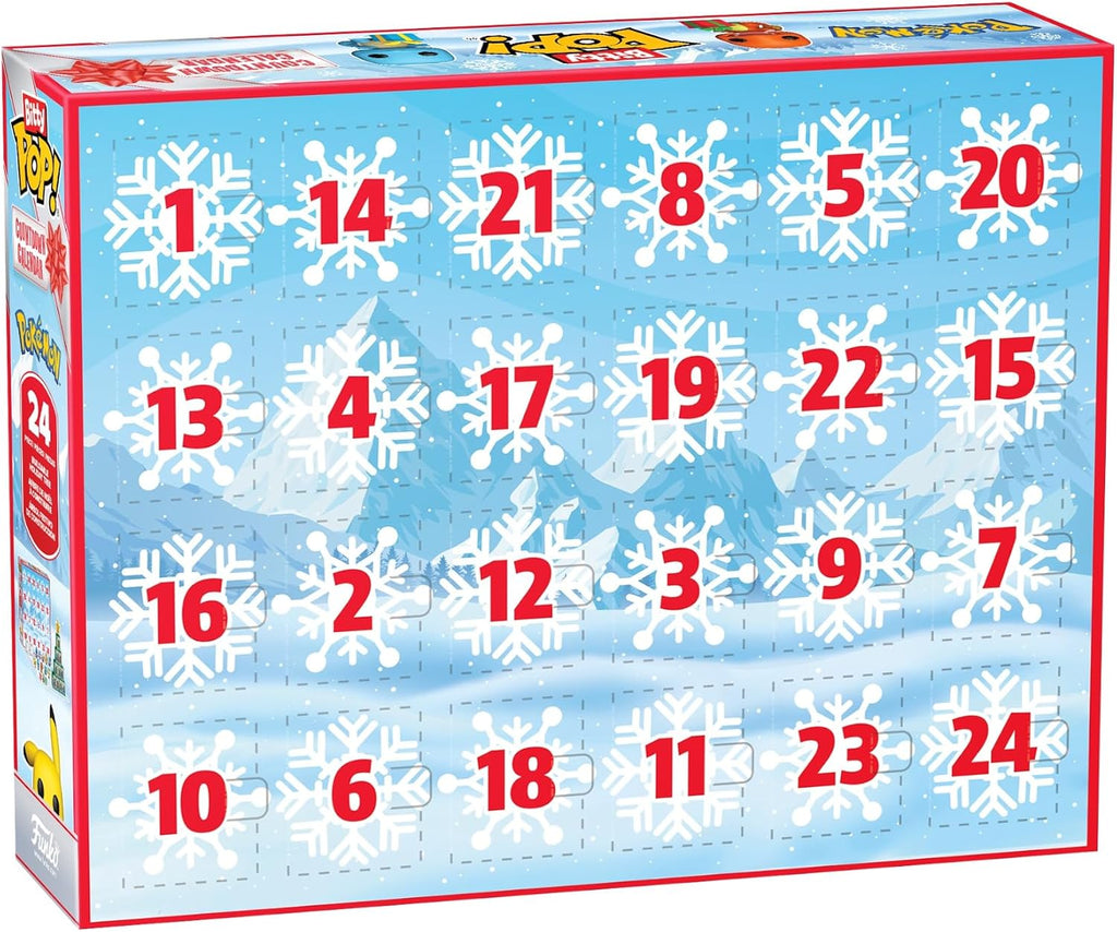 Funko Bitty POP! Countdown Calendar: Pokemon - Adventskalender - 24 Tage voller Überraschungen - Sammelbar Vinyl Mini Figures - Mystery-Box - Geschenkidee - Weihnachts-Countdown