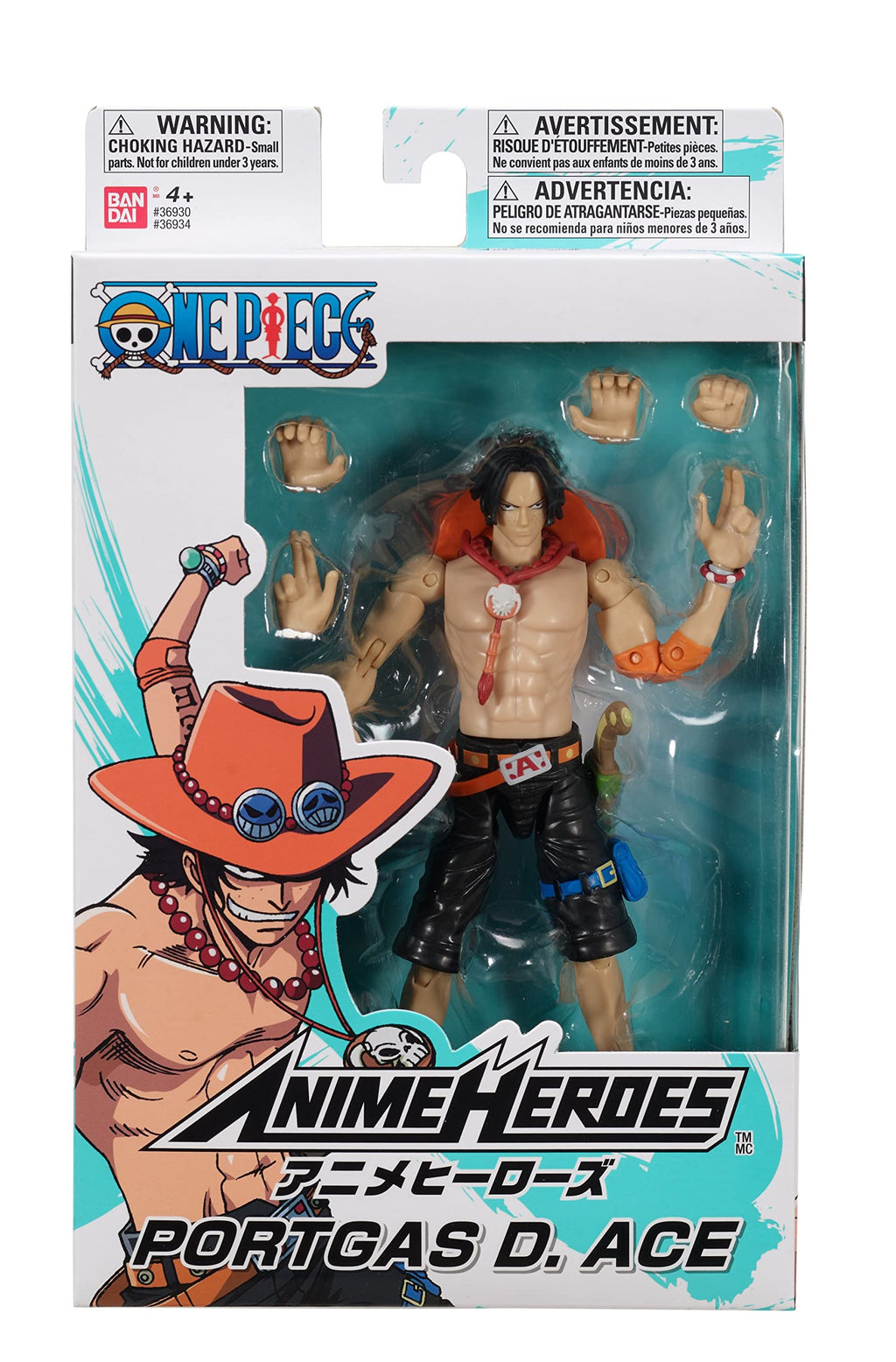 BANDAI – Anime Heroes – One Piece Figur – Lorenor Zorro 17 cm Three Sword Style – Offizielle Lizenz One Piece – Bewegliche Manga Figur Zorro 3 Schwerter – Spielzeug für Kinder ab 4 Jahren – 37052