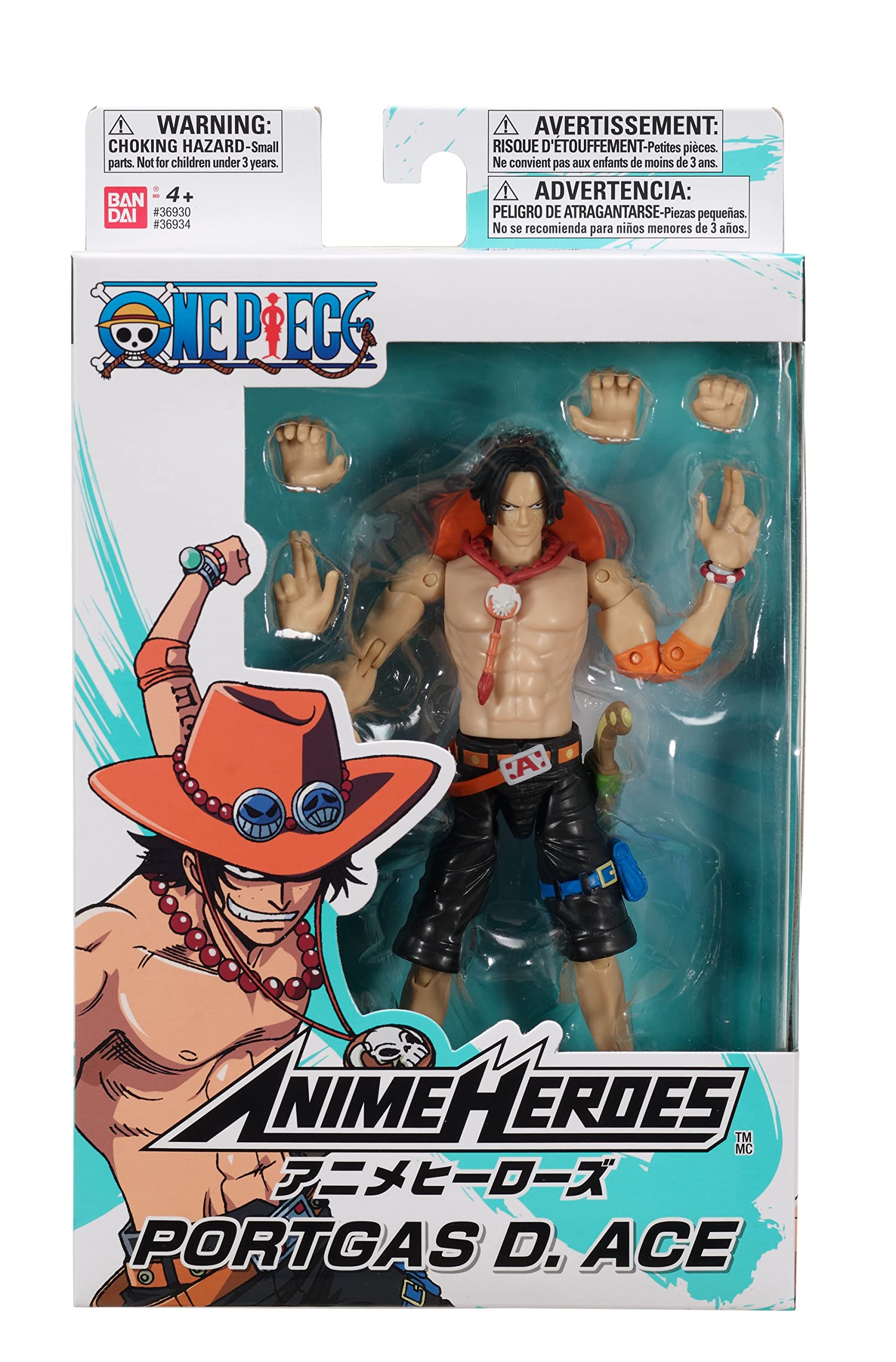 BANDAI – Anime Heroes – One Piece Figur – Lorenor Zorro 17 cm Three Sword Style – Offizielle Lizenz One Piece – Bewegliche Manga Figur Zorro 3 Schwerter – Spielzeug für Kinder ab 4 Jahren – 37052
