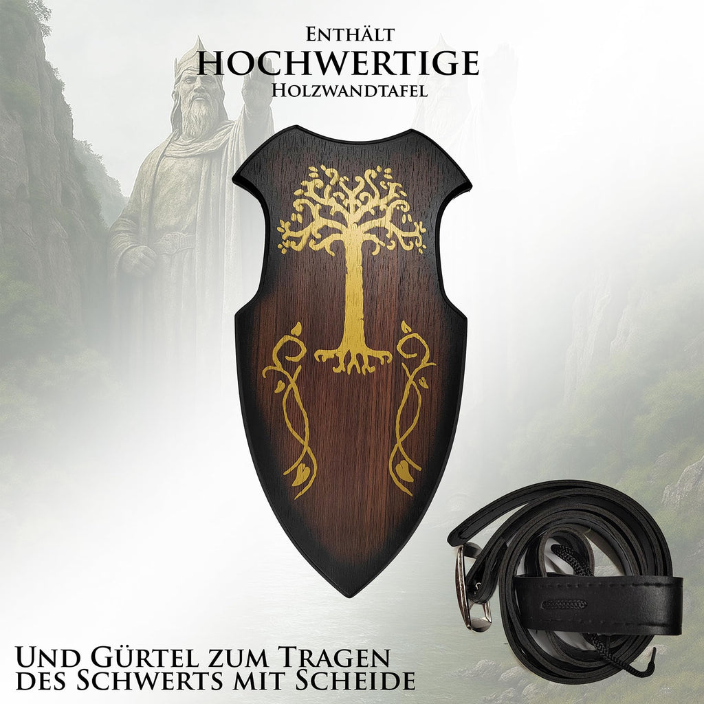 Der Herr der Ringe - LOTR Schwert, Filmschwert, echt, aus Stahl, Der Hobbit, Zauberer Merch, Aragorn Sword, Deko für Sammler und als Geschenk