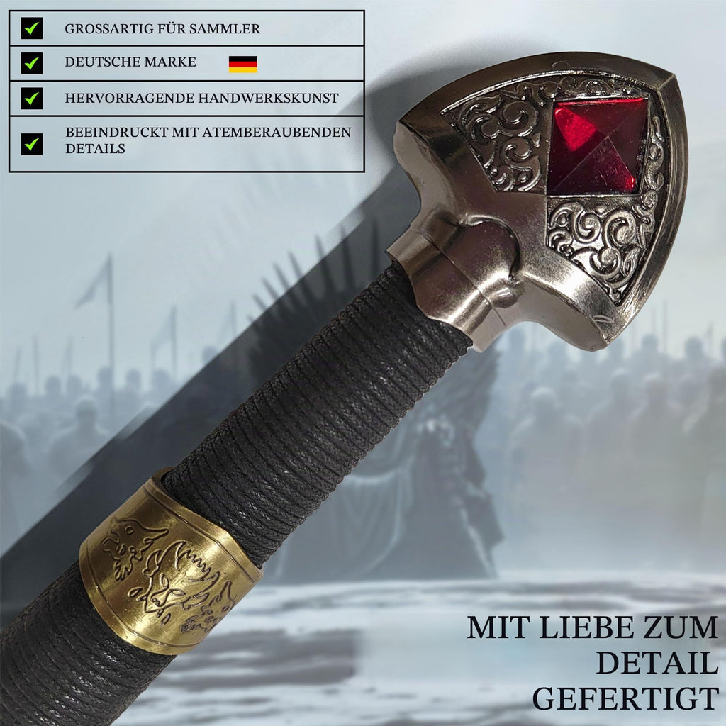 Game of Thrones Schwert | Authentisches Stück aus der Welt von Westeros | Stahlschwert | Hochwertige Verarbeitung | Perfekt für Sammler und Fans von Game of Thrones