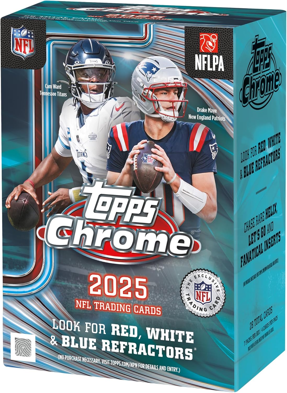 2025 Topps Chrome Football – werkseitig versiegelt – Value Box
