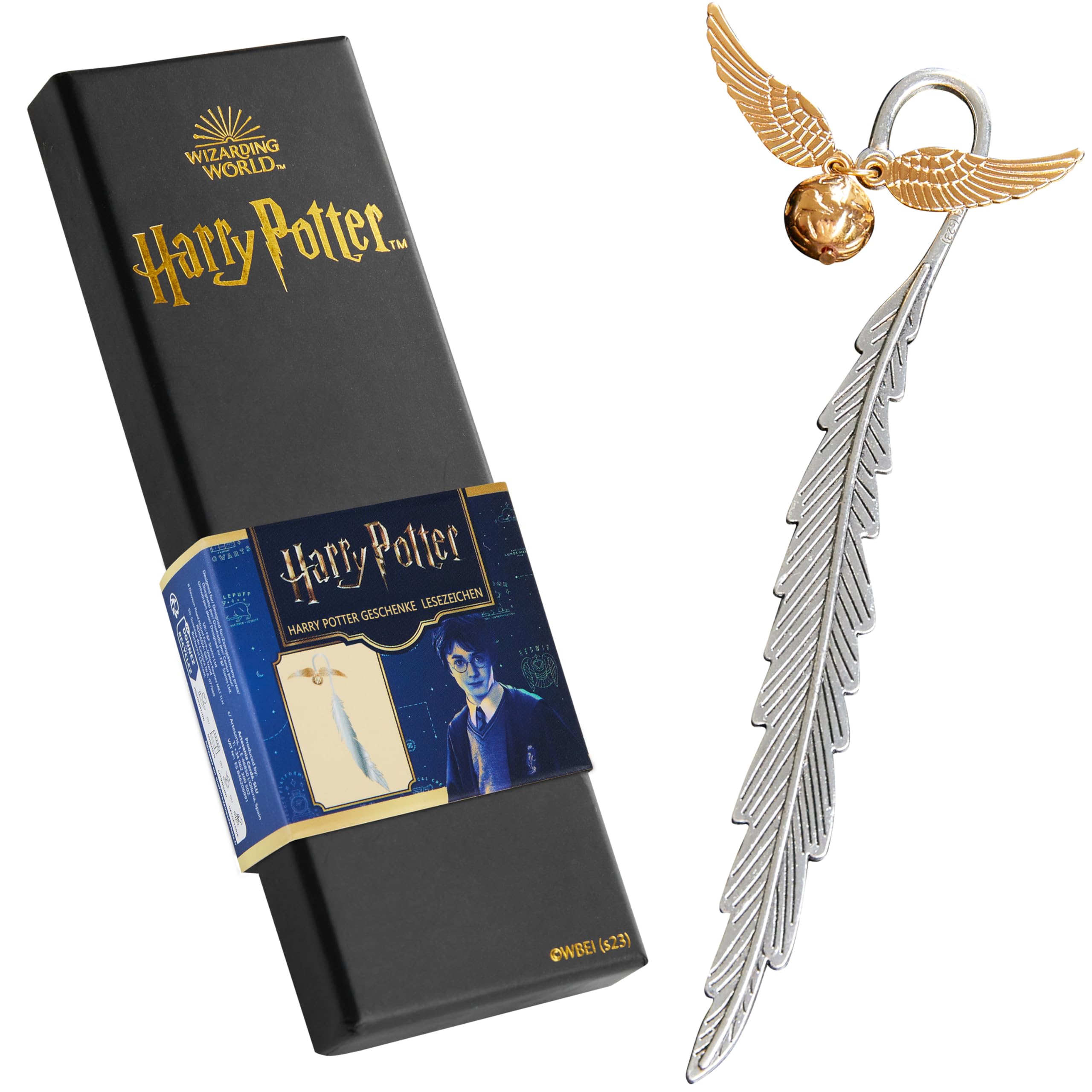 Harry Potter Lesezeichen Metall mit Anhänger, Schön Lesezeichen Kinder, Erwachsene und Lehrer, Magisches Thema Bücher Zubehör, Geschenke für Buchliebhaber (Silber/Gold)