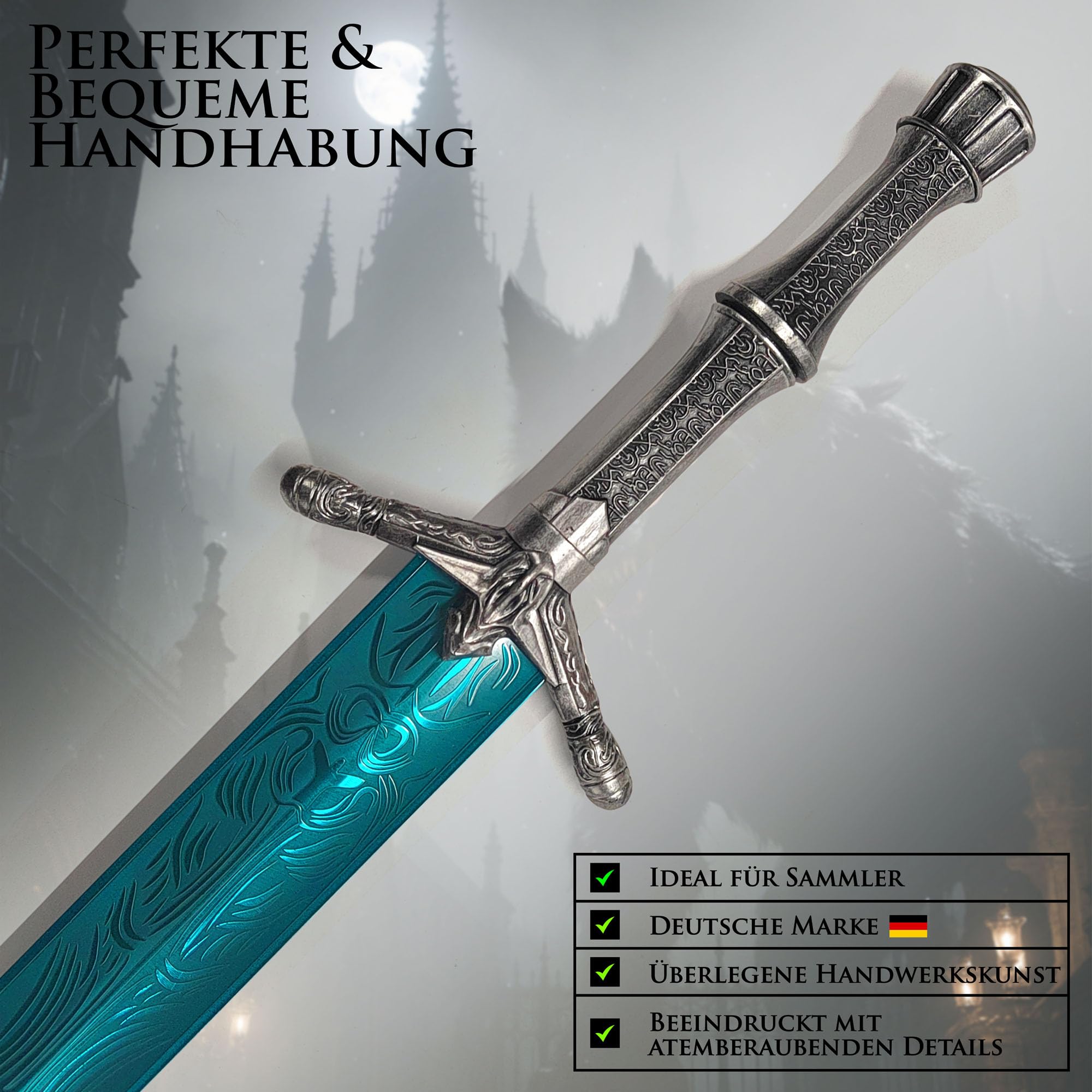 Elden Ring Schwert & Katana Repliken | Gamer Sword | Sammlerschwert & Cosplay Gamer Merch Zubehör Spiel | Fans und Cosplay