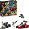 LEGO Star Wars 75449 Belagerung von Mandalore Battle Pack - Action-Spielzeug mit 2 Mandalorianer- & 2 Klontruppler-Minifiguren sowie Speederbike & Blastern - Geschenk für Kinder ab 6 Jahren & Fans