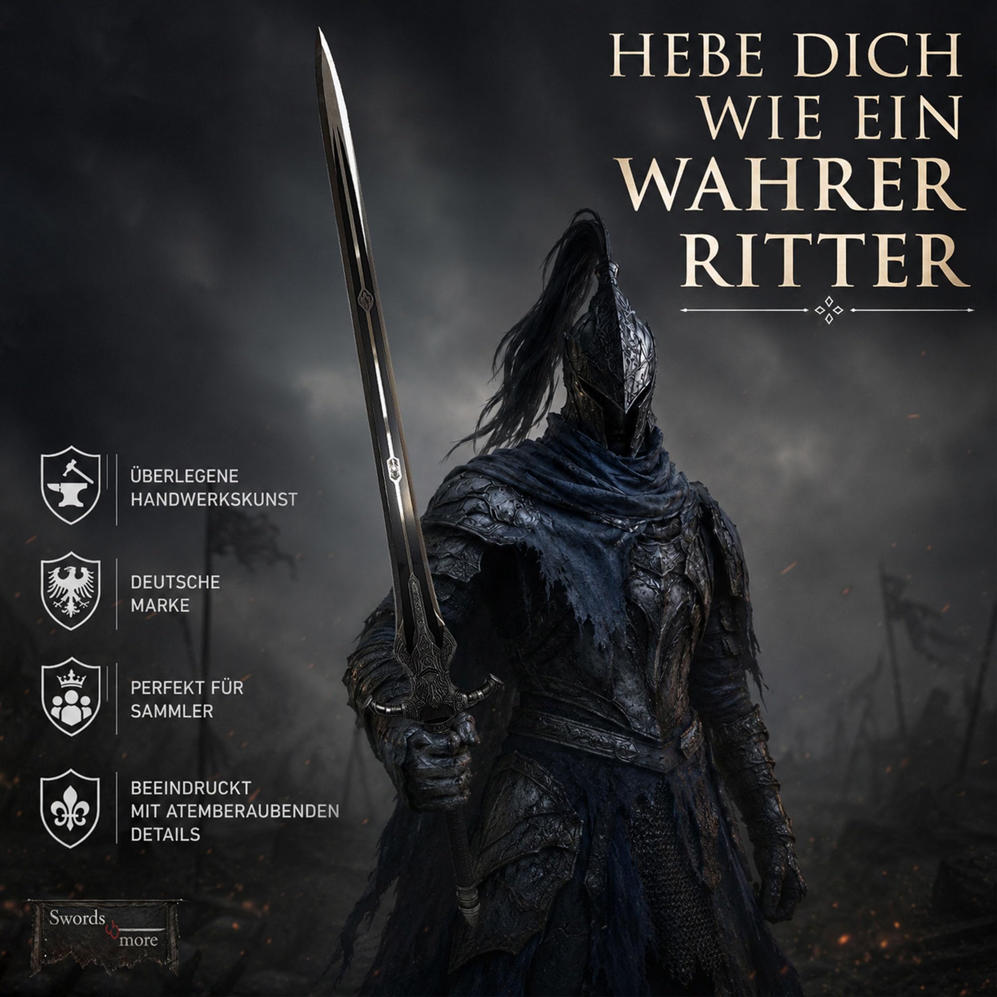 Elden Ring Schwert & Katana Repliken | Gamer Sword | Sammlerschwert & Cosplay Gamer Merch Zubehör Spiel | Fans und Cosplay