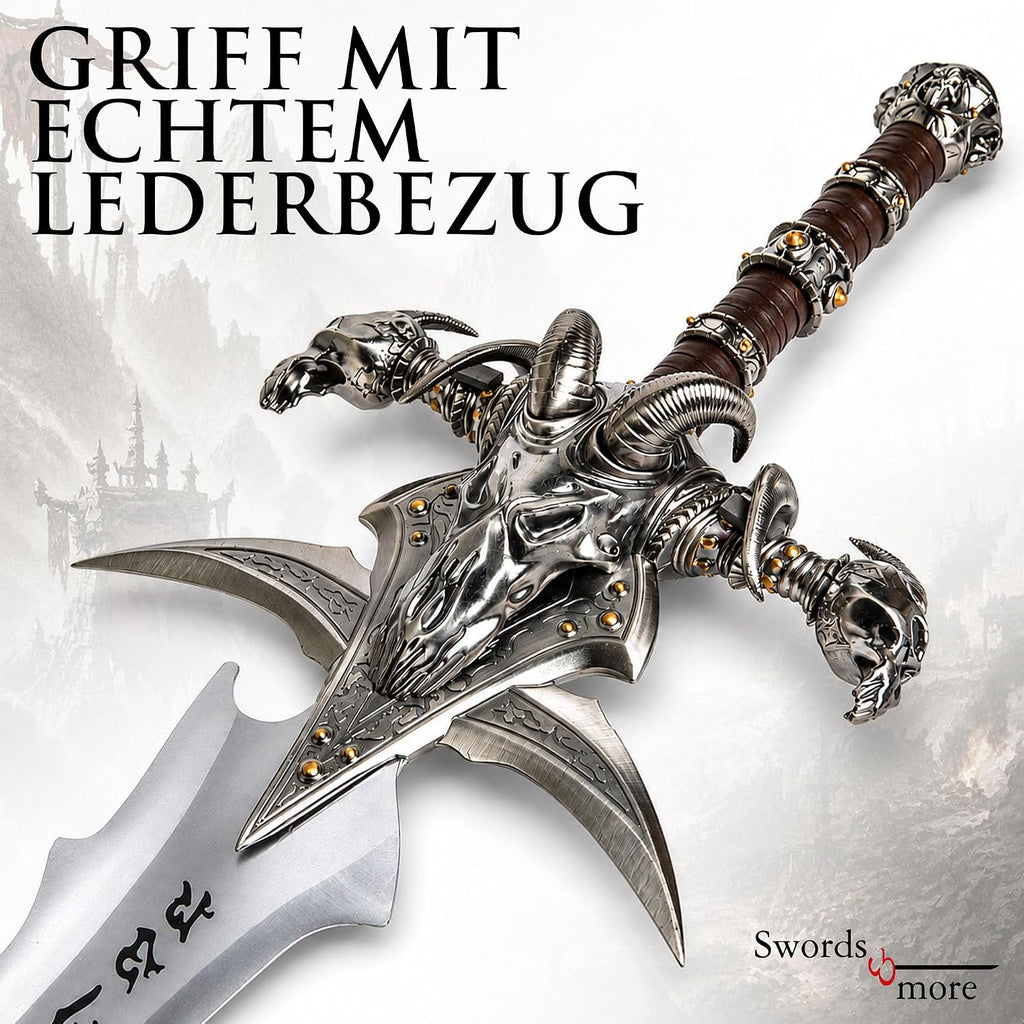 Swords and more Frostmourne Schwert Replik, Lich King Frostmourne Schwert Replikat 106 cm, World of Warcraft, Gaming Deko, Schwert aus Metall für Wow Cosplay, Deko Schwert & Gamer Geschenk