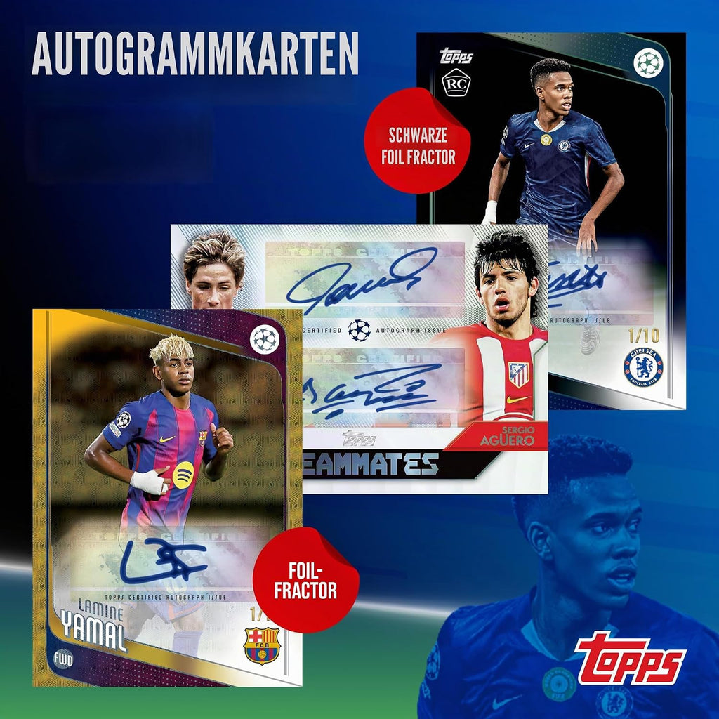 2025-26 Topps UEFA Club-Wettbewerbe Fußball – Fabrikversiegelt – Vorteilsbox
