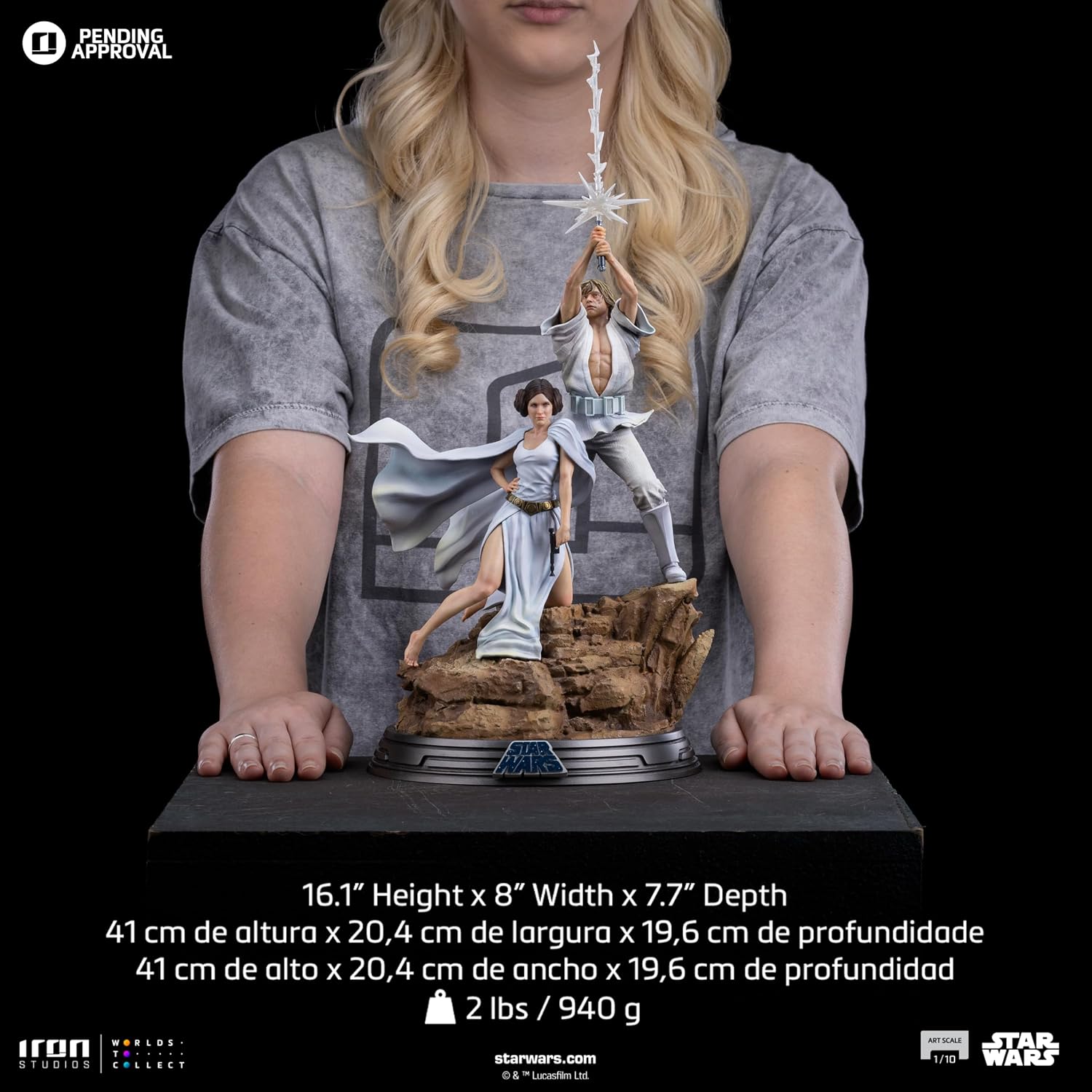 Iron Studios Statue Art Scale 1/10 Luke und Leia Star Wars 41 cm