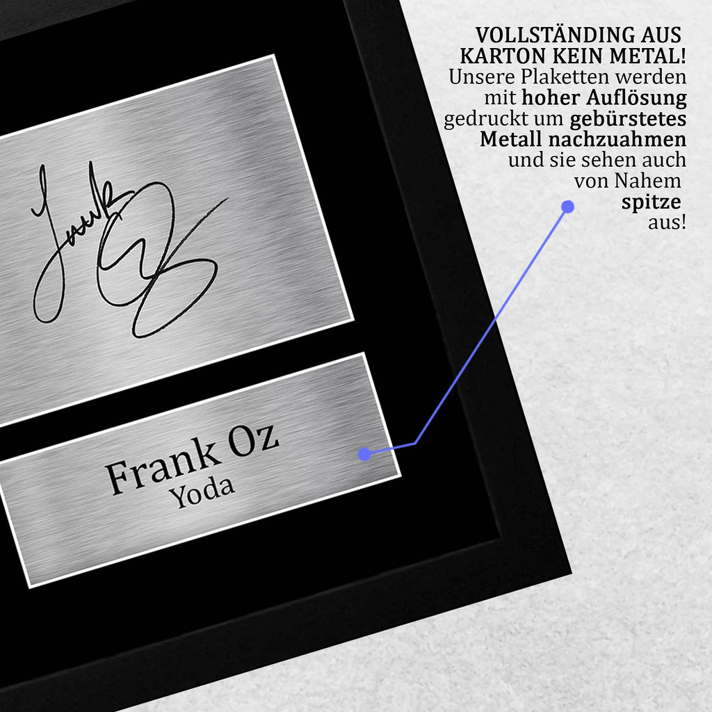 HWC Trading Frank Oz A4 Gerahmte Signiert Gedruckt Autogramme Bild Druck-Fotoanzeige Geschenk Für Star Wars Yoda Filmfans