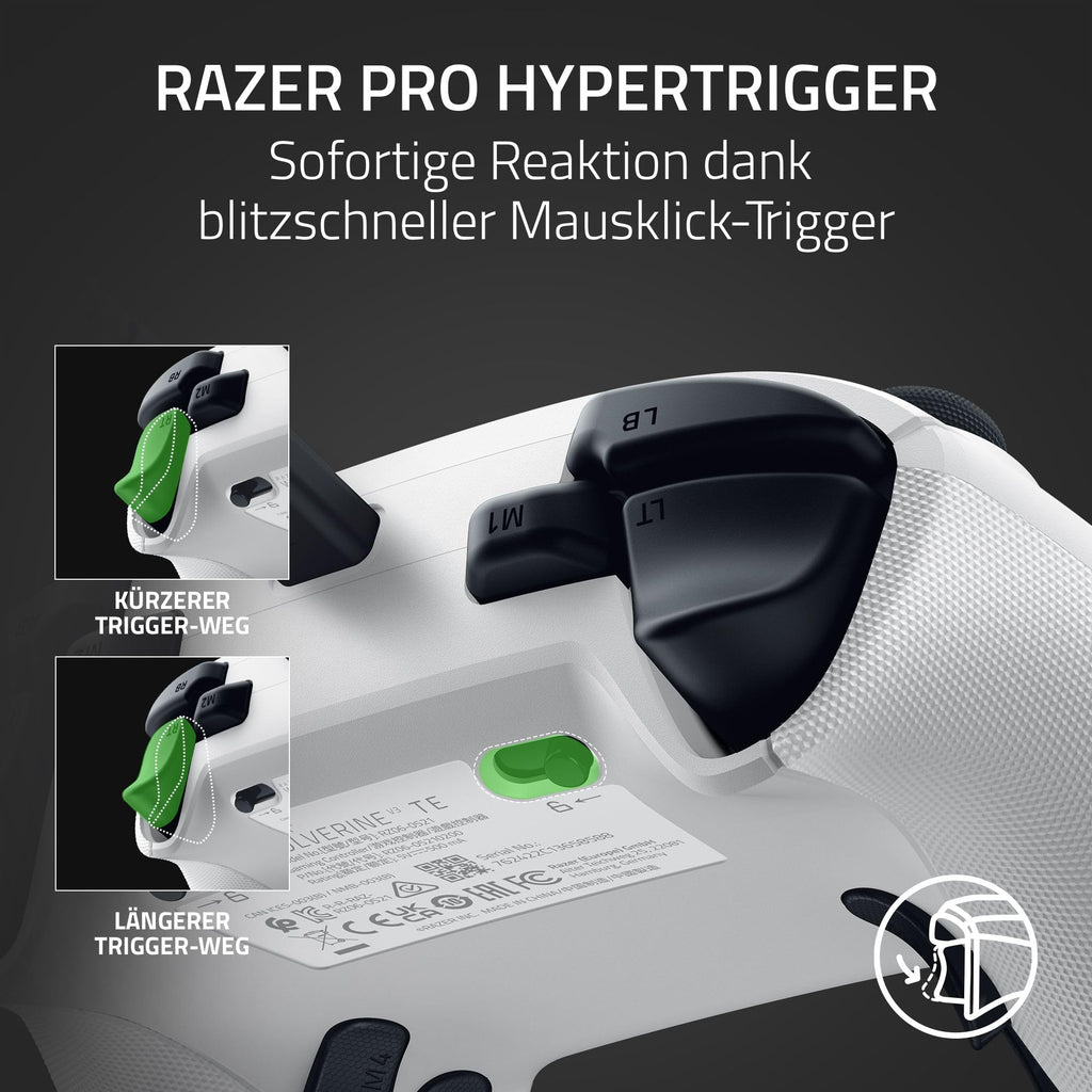 Razer Wolverine V3 Pro - Kabelloser Esports Controller für Xbox & PC (HyperSpeed Wireless, Mecha Tactile Action Buttons, Anti-Drift Hall Effect Analog Sticks, haptische Vibrationen) Schwarz