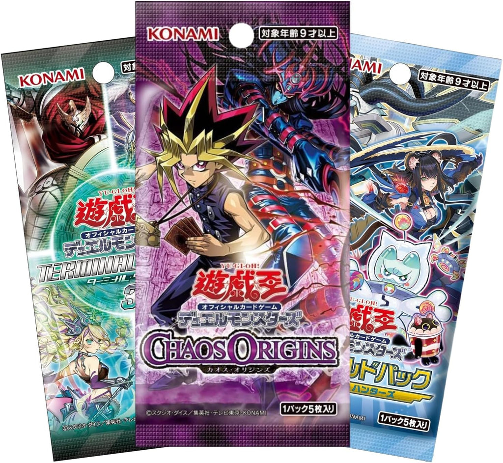 Pack 3 Boosterpacks YU-Gi-Oh! Japanisch zufällig – Offizielle Karten – Konbaya Selection – Versandschutz