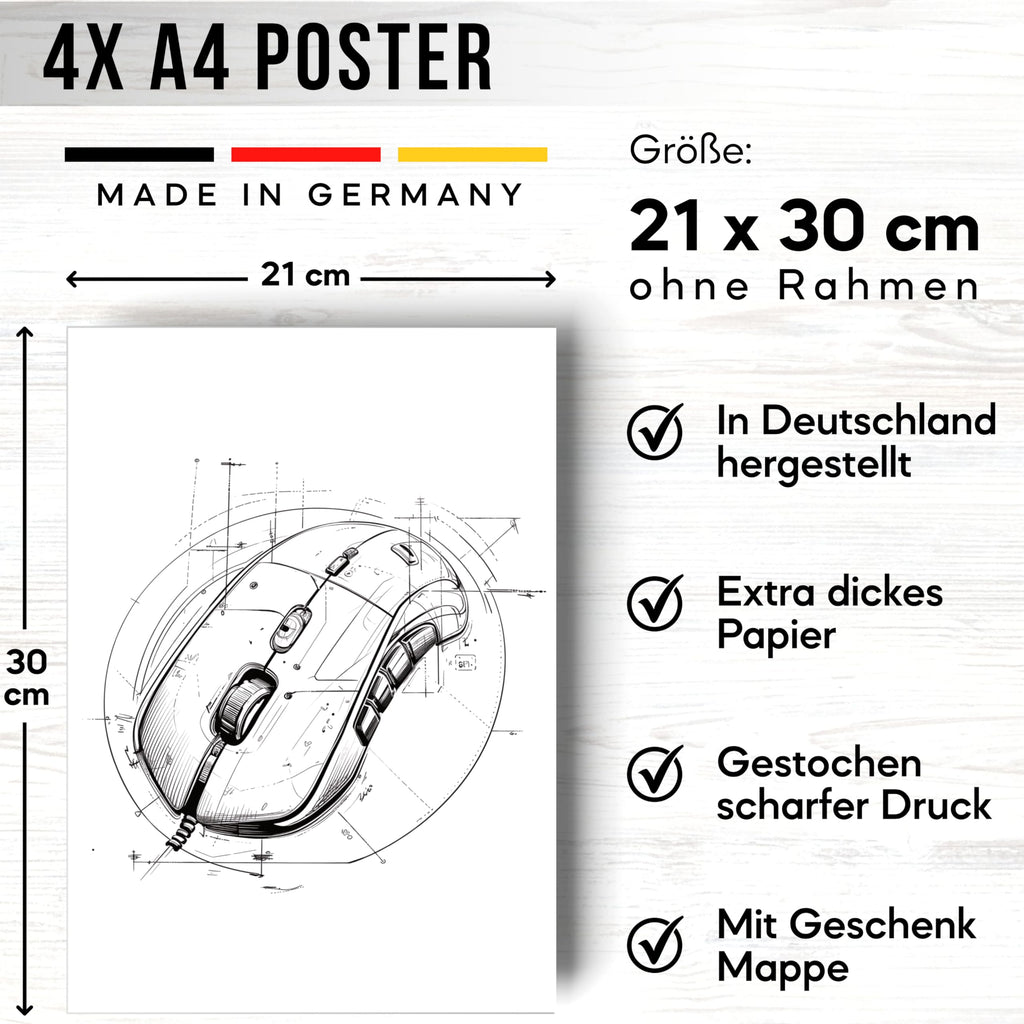 mojoliving Gaming Zimmer Deko Bilder | Poster Wand für Gamer Jugendzimmer | Set mit Neon Sign Motive | Coole Geschenke für Gamer | Zocker Bilder Wand | Neon Wandbild