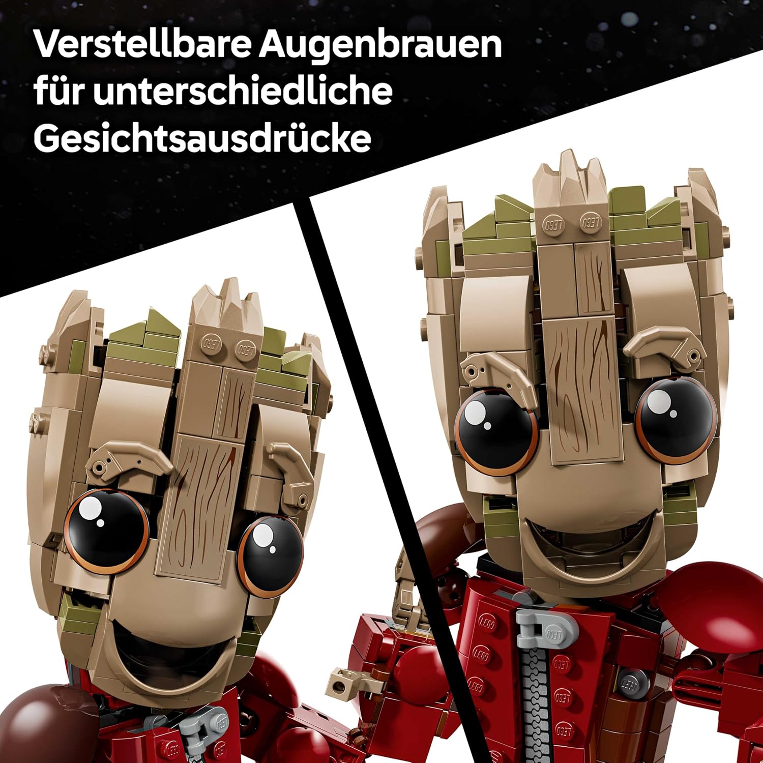 LEGO | Groot im Ravager-Outfit - Superhelden Spielzeug mit baubarer Figur für Rollenspiele - Kinder Konstruktionsspielzeug - Kreatives Geschenk für Jungen ab 10 Jahren, Mädchen und Filmfans - 76341