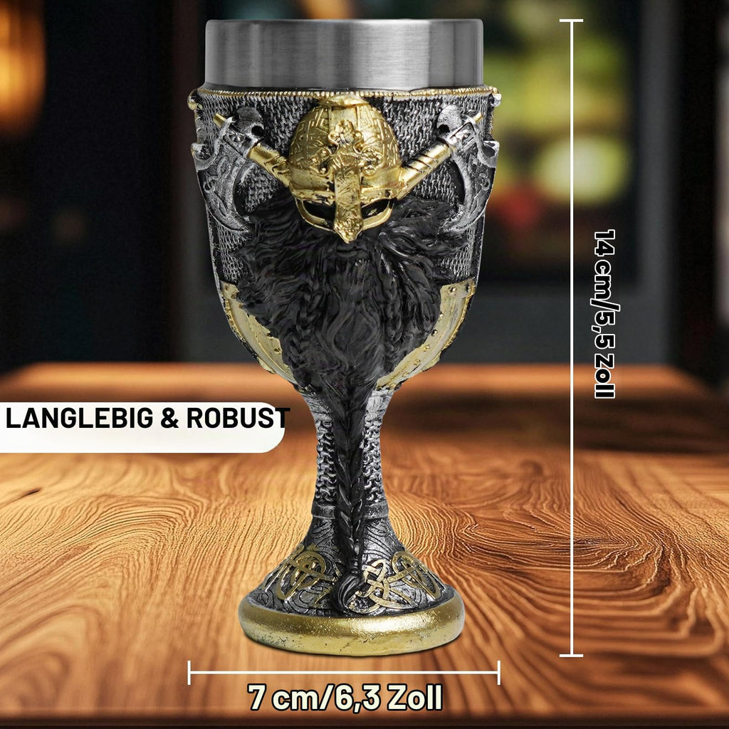 ZONSUSE Mittelalter Drache Kelch, Gotischer Drachen Kelch, Flugsaurier Edelstahl Weinkelch, Roter Drache auf Kreuzsockel, Magischer Dragon Goblet,Idee Geschenk für Fantasy Fans 200ml (Rot Goblet)