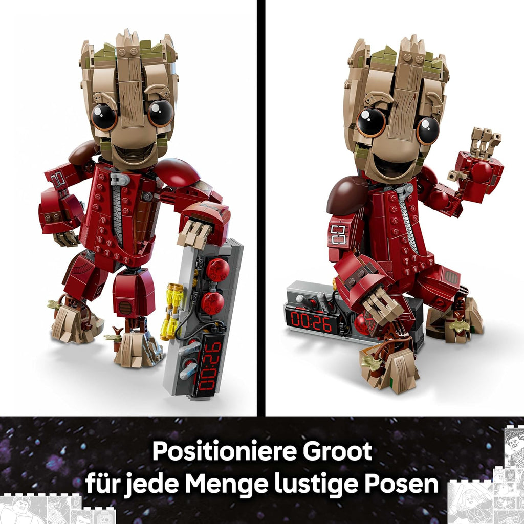 LEGO | Groot im Ravager-Outfit - Superhelden Spielzeug mit baubarer Figur für Rollenspiele - Kinder Konstruktionsspielzeug - Kreatives Geschenk für Jungen ab 10 Jahren, Mädchen und Filmfans - 76341