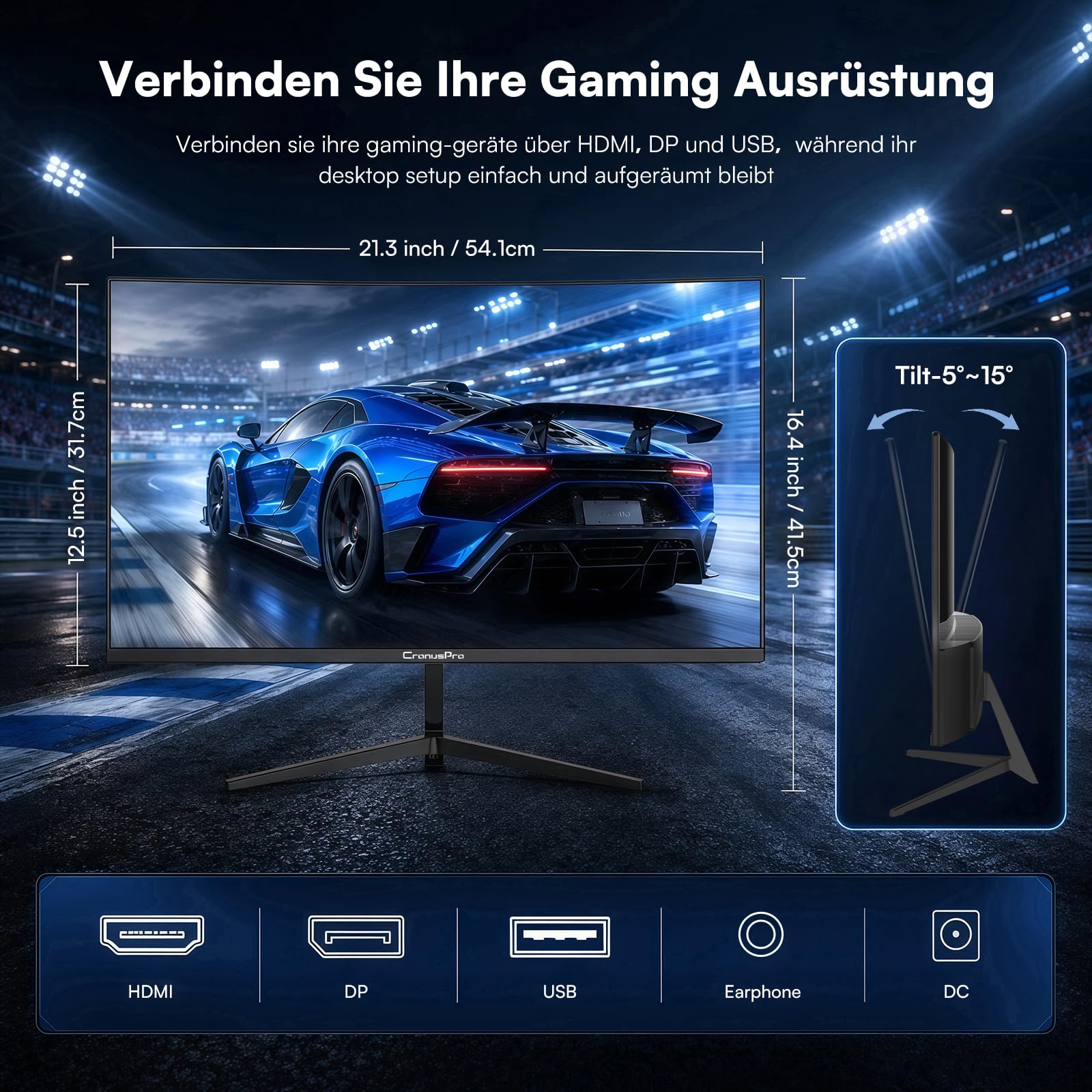 34 Zoll Ultrawide Curved Gaming Monitor, 165Hz, 1ms MPRT, UWQHD