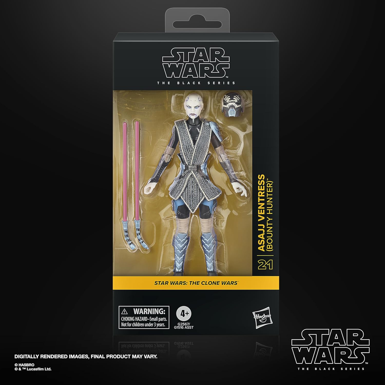 Star Wars The Black Series Asajj Ventress (Kopfgeldjägerin), The Clone Wars Action-Figur zum Sammeln (15 cm)