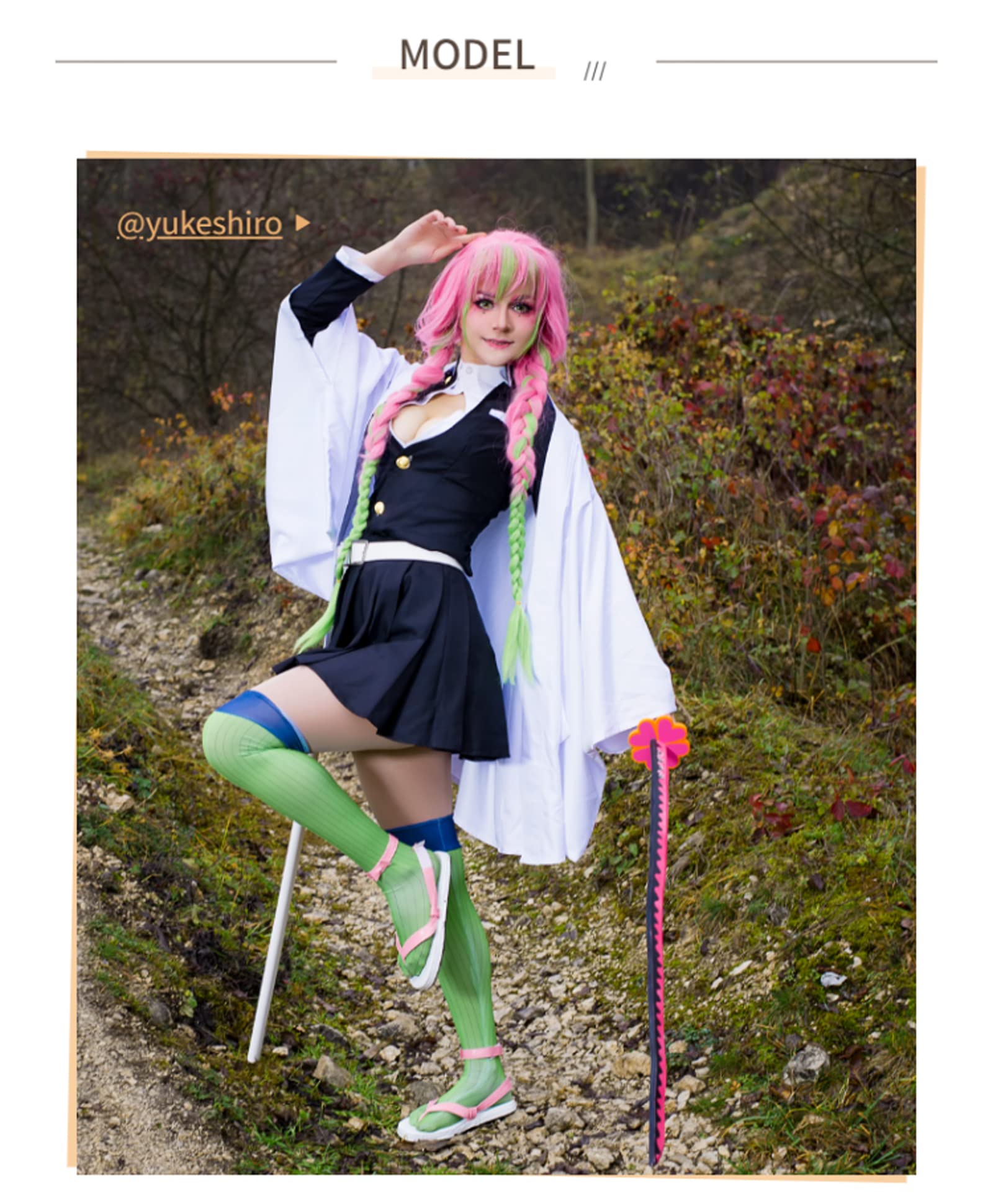 Fiamll Tanjirou Zenitsu Giyuu Cosplay Kostüm für Japanischer Anime Kimono demon cosplay Outfit Halloween Kostüm