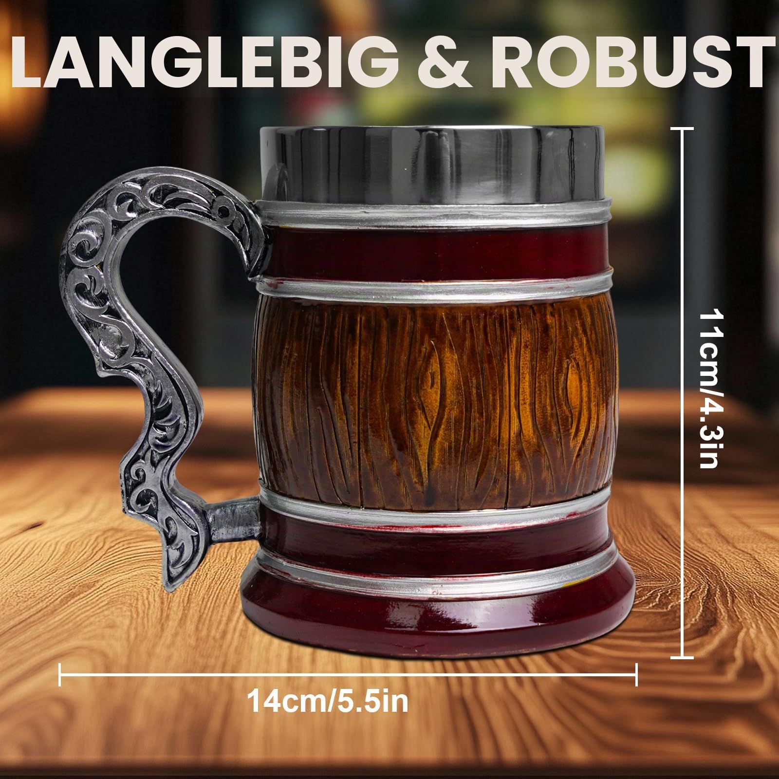 ZONSUSE Mittelalter Drache Kelch, Gotischer Drachen Kelch, Flugsaurier Edelstahl Weinkelch, Roter Drache auf Kreuzsockel, Magischer Dragon Goblet,Idee Geschenk für Fantasy Fans 200ml (Rot Goblet)