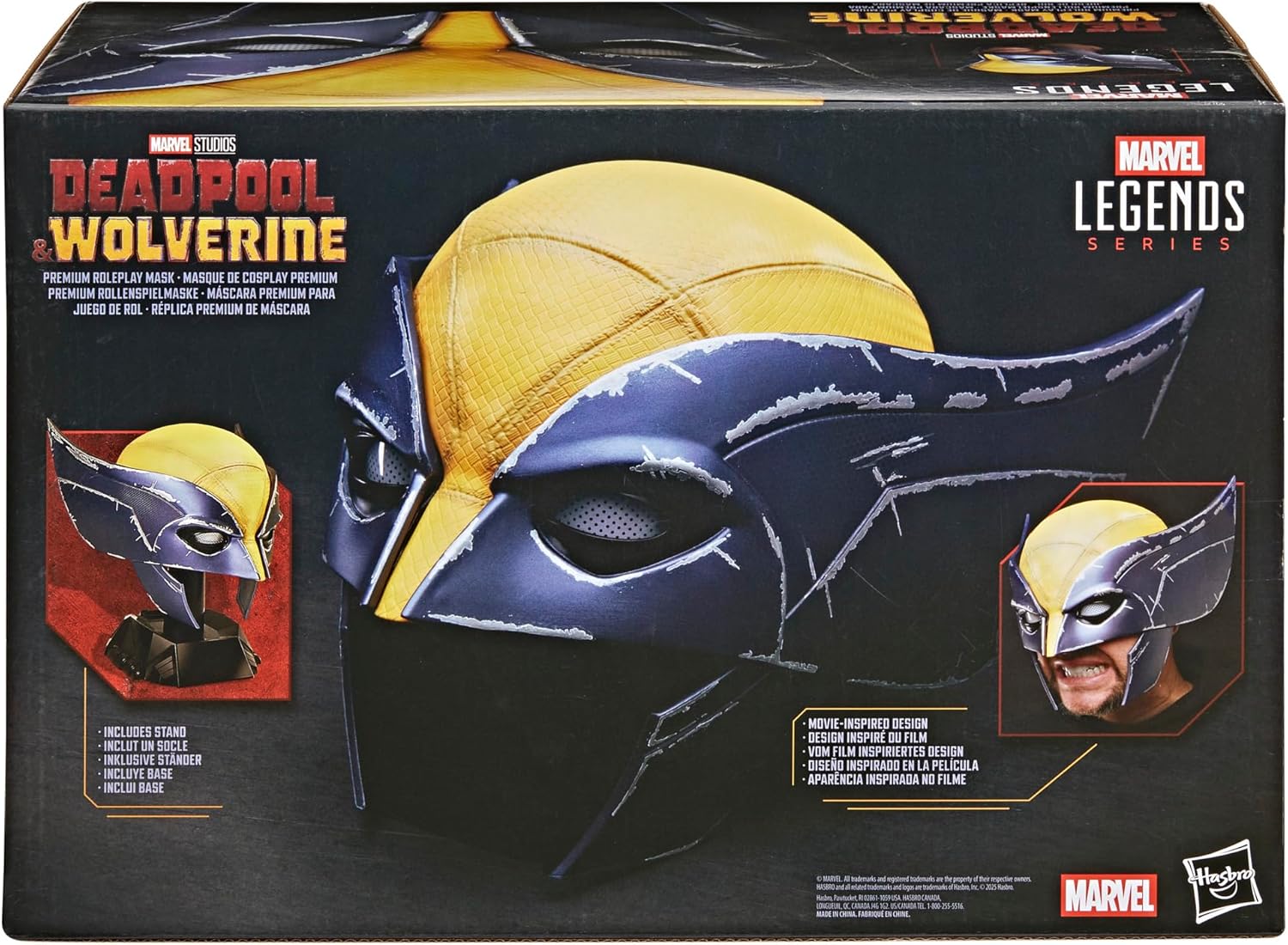 Marvel Legends Series Wolverine Premium Rollenspielmaske, Gelb