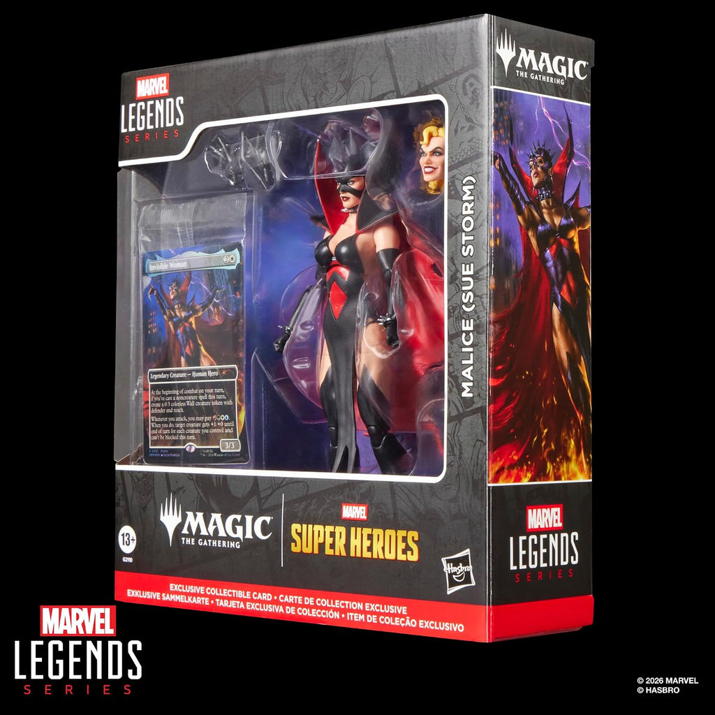 Marvel Legends Series Marvel Super Heroes Magic: The Gathering Malice (Sue Storm), Fantastic Four Action-Figur (15 cm) Plus Exklusive Foil-Sammelkarte für das Trading Card Spiel