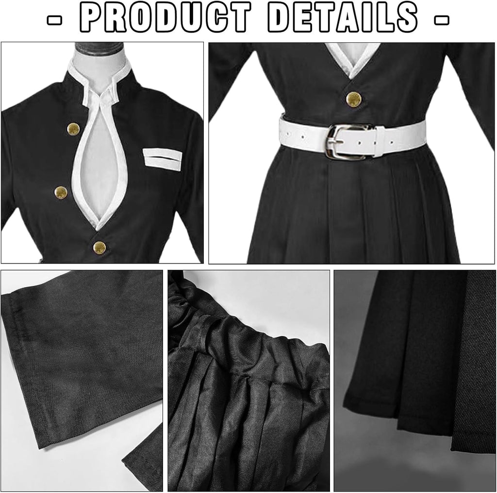 Bocguy Anime Cosplay, Giyuu/Shinobu/Mitsuri/Muichirou/Tanjiro/Nezuko/Zenitsu Anime Kostüm Erwachsene, Animecharakter Kimono Uniform für Karneval Halloween Cosplayparty AnimeConventions