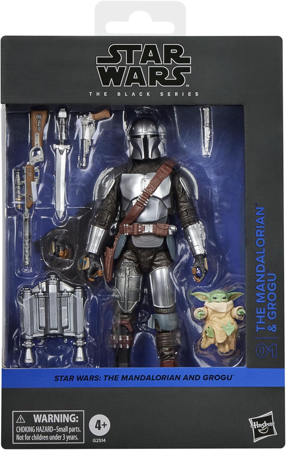 Star Wars The Black Series Der Mandalorianer & Grogu, Deluxe Action-Figurengeschenk zum Sammeln The Mandalorian & Grogu, Skala 15 cm