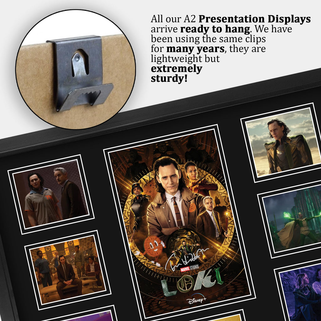 HWC Trading Loki Geschenke Gedrucktes Signiertes Autogramm Foto für Fans von Fernsehn Memorabilien - A3 Gerahmt