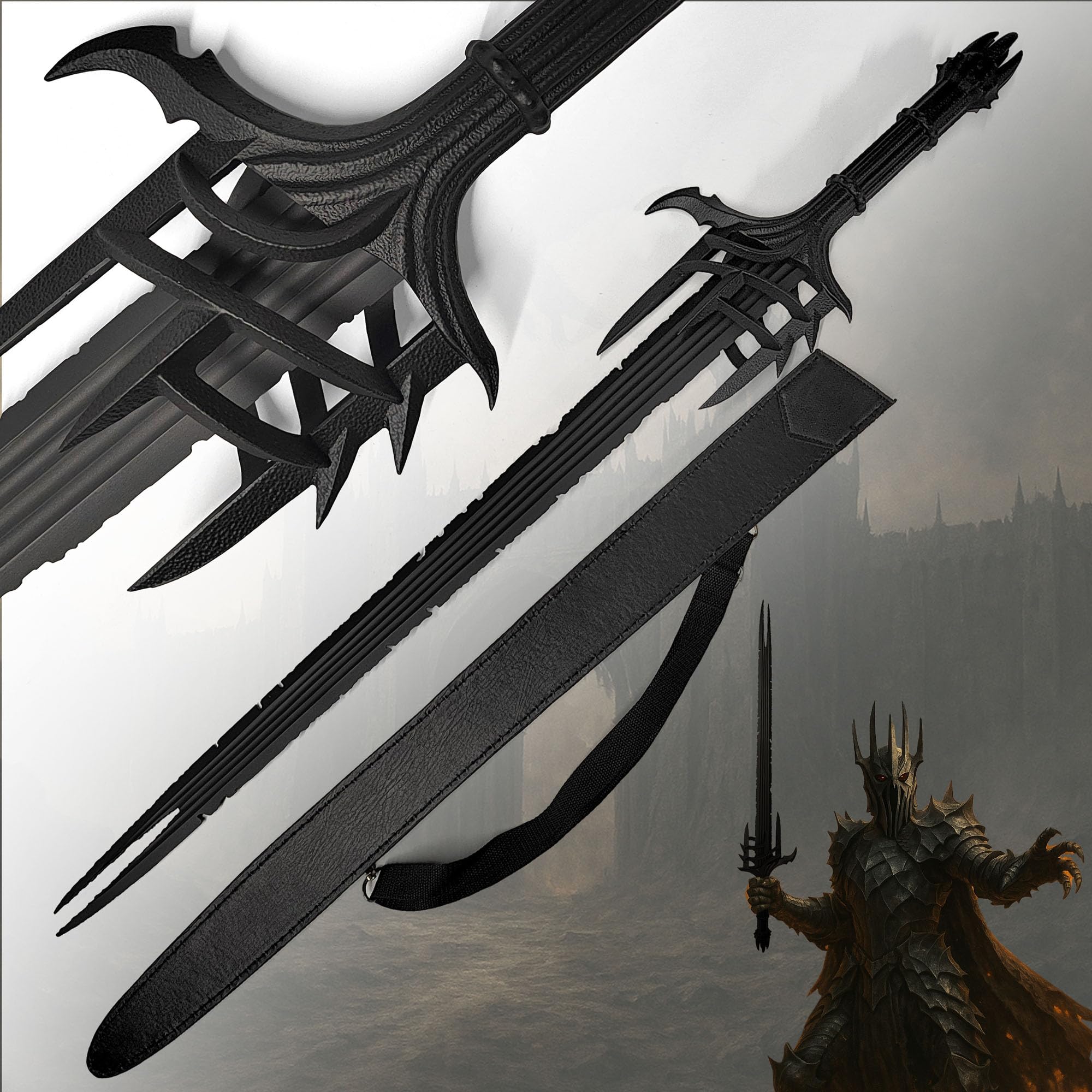 Der Herr der Ringe - LOTR Schwert, Filmschwert, echt, aus Stahl, Der Hobbit, Zauberer Merch, Aragorn Sword, Deko für Sammler und als Geschenk
