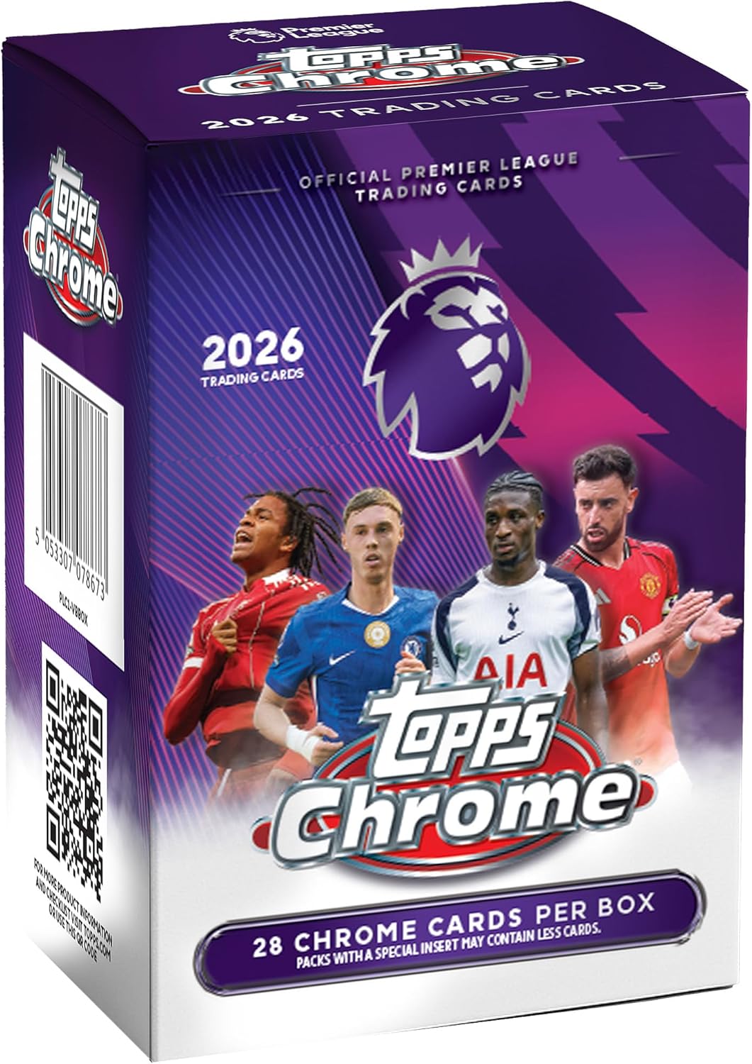 2026 Topps Chrom-Premier-Liga-Fußball, werksseitig versiegelt, Vorteilsbox