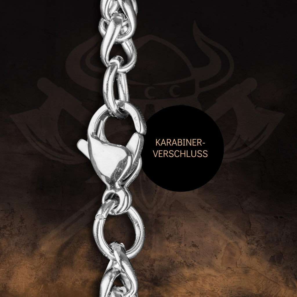 VIKING CRAFT Wikinger Halskette Herren Edelstahl - 60cm Wikinger Schmuck Kette Herren - Wikinger Deko, Wikinger Kette, Wikinger Geschenke für Männer Schmuck, LARP