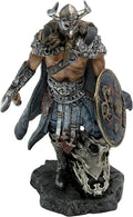 LOOYAR Resin Viking Warrior Thro Dragon Slayer Resin Statue Skulptur Ornament Figur Handwerk für Zuhause Haus Wohnzimmer Veranda Dekoration Büro Schreibtisch Schreibtisch Tischarrangement Geschenk
