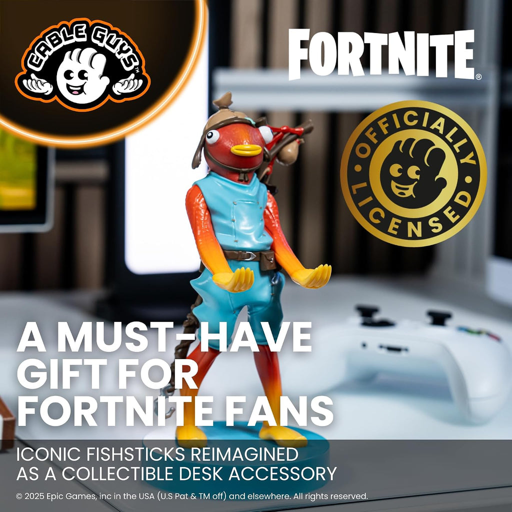 Cableguys Fortnite Fishsticks Controller Halter & Handy Ständer - Gaming Zubehör für Zimmer und Schreibtisch-Setup, Ständer Kompatibel mit Xbox-, PlayStation- & den meisten Standard-Controllern