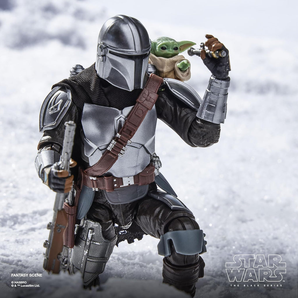 Star Wars The Black Series Der Mandalorianer & Grogu, Deluxe Action-Figurengeschenk zum Sammeln The Mandalorian & Grogu, Skala 15 cm