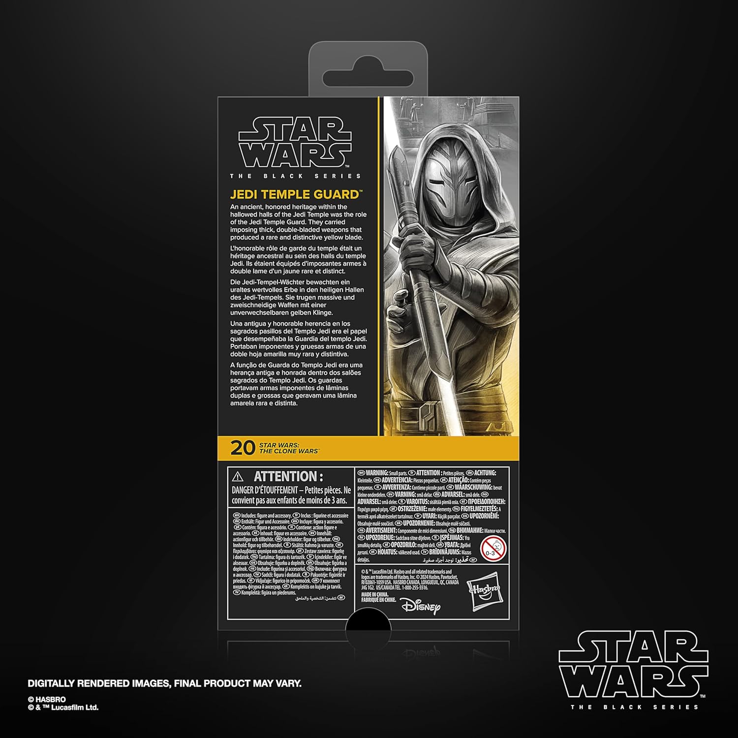 Star Wars The Black Series Jedi-Tempel-Wächter, The Clone Wars Action-Figur zum Sammeln (15 cm)