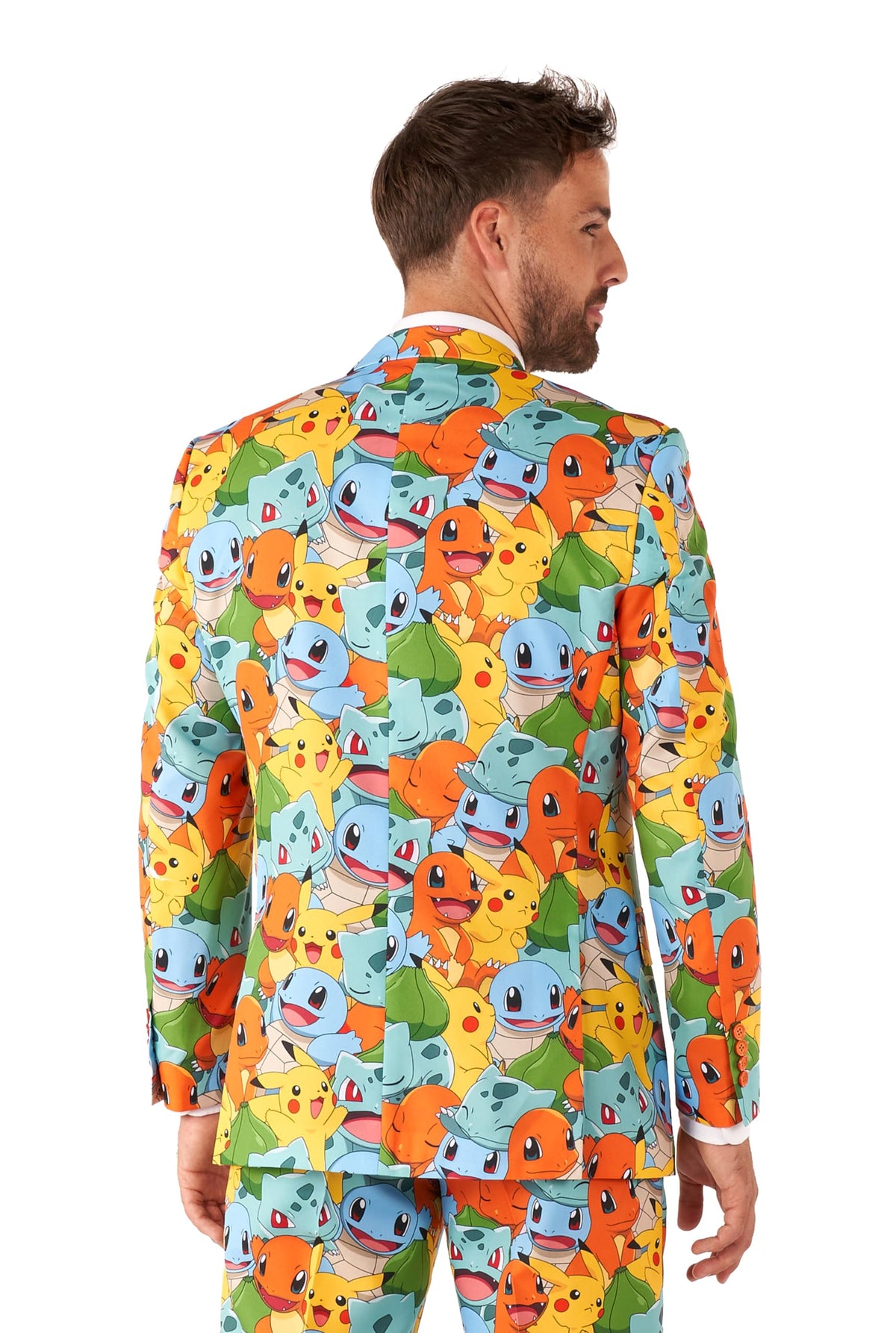 OppoSuits Anzug für Herren - Pokémon™ Nintendo Switch Spielkostüm - schmale Passform - Inklusive Blazer, Hose und Krawatte