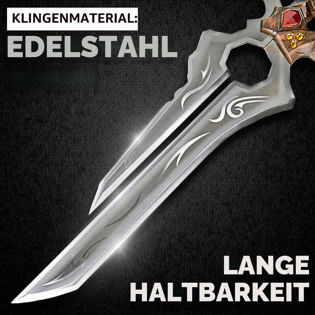 Swords and more Frostmourne Schwert Replik, Lich King Frostmourne Schwert Replikat 106 cm, World of Warcraft, Gaming Deko, Schwert aus Metall für Wow Cosplay, Deko Schwert & Gamer Geschenk