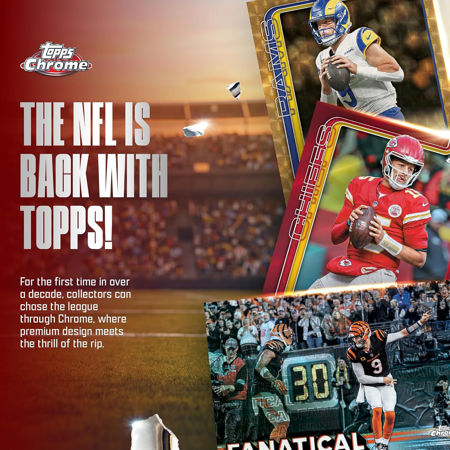 2025 Topps Chrome Football – werkseitig versiegelt – Value Box
