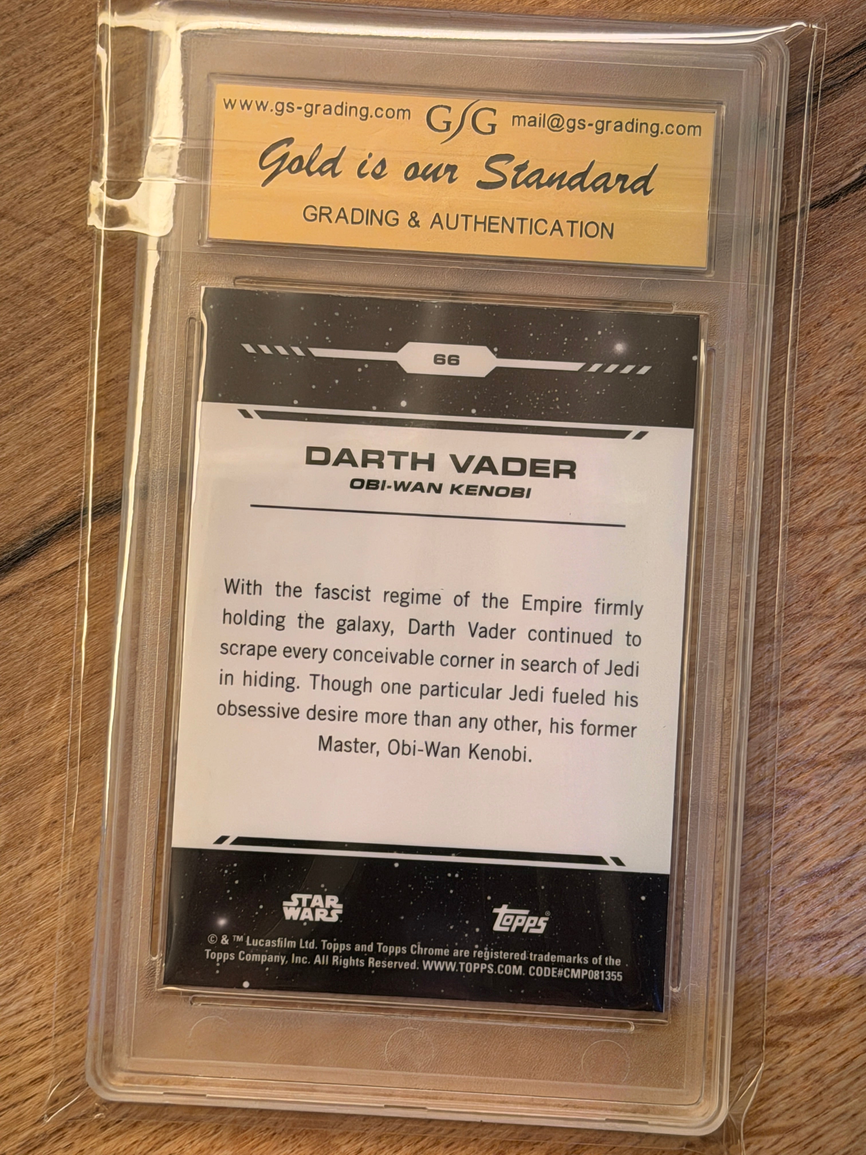 2024 Topps Chrome Star Wars – Darth Vader #66 Red Blaster Raywave | GSG 9.0 Mint