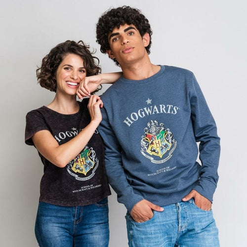 Women’s Short Sleeve T-Shirt Harry Potter Grey Dark grey