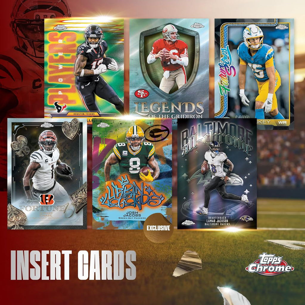 2025 Topps Chrome Football – werkseitig versiegelt – Value Box