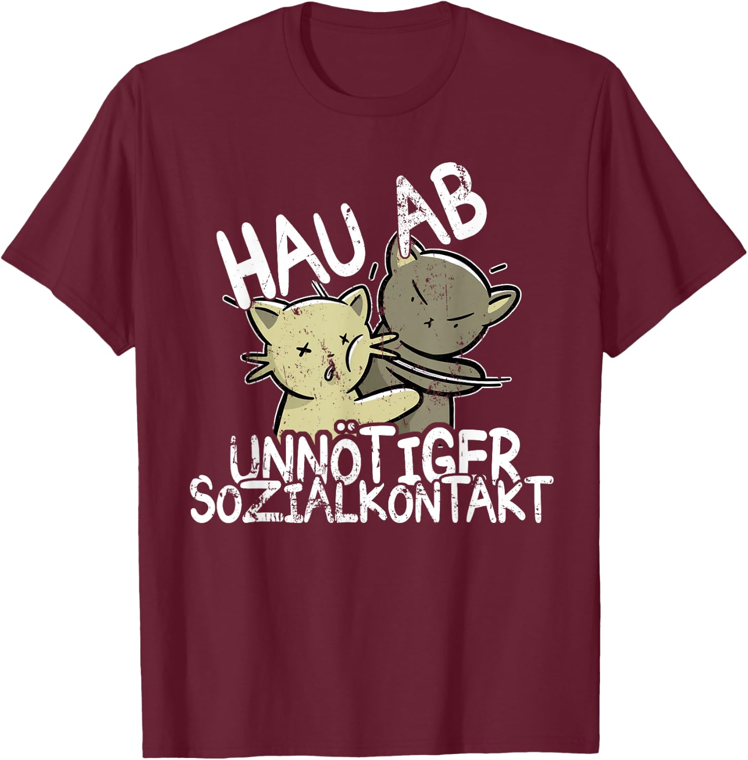 Hau Ab! Unnötiger Sozialkontakt BAKA Anime Style Geschenk T-Shirt