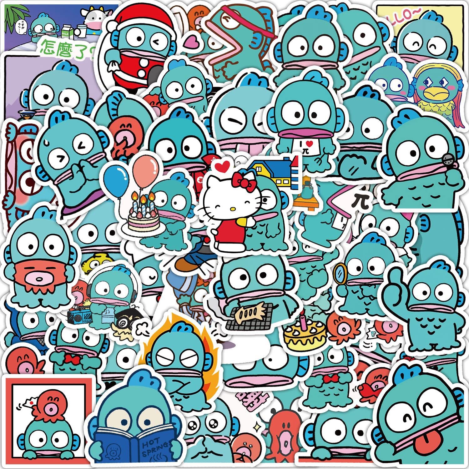 100 Stück One Piece Aufkleber für Wasserflaschen, Laptop, Computer, Skateboard, niedliches Aufkleber-Geschenk für Kinder, Teenager, wasserdicht
