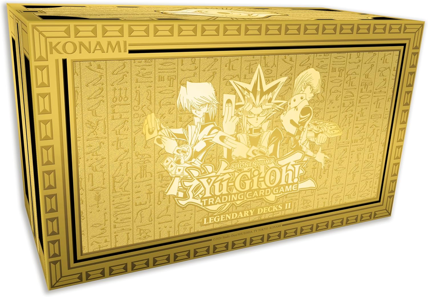 Yugioh - Legendary Decks II - Unlimitiert (Reprint) - Deutsch - 3 Spielbereite Decks - (135 Karten pro Box wie zB Slifer, Obelisk, Ra und Exodia komplett!) - mit LMS Trading Grußkarte