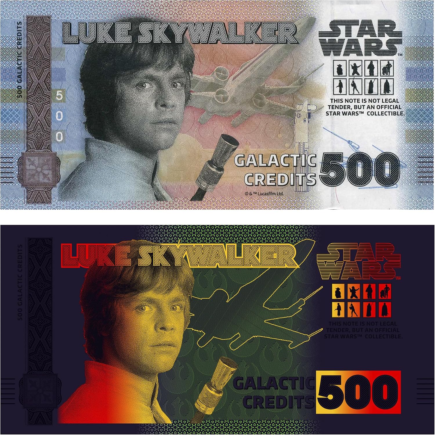 FANTASY CLUB Star Wars Original Luke Skywalker Trilogie | Offizielles Merchandising | Limitierte Auflage mit goldenem Hologramm und UV-Effekten
